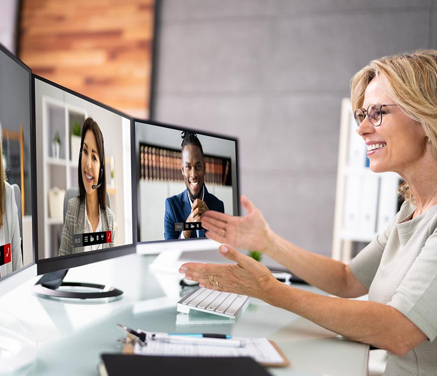 Using VoIP in Brookfield for a video conference call